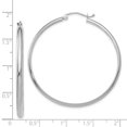 thumbnail image 4 of 14k White Gold Polished Hoop Earring 14k White Gold Earrings, 4 of 4