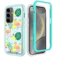 thumbnail image 3 of For Samsung Galaxy s24 Plus Exotic ShockProof Design Hybrid Case Cover - Floral Flamingo, 3 of 3