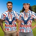 thumbnail image 2 of Garronmavis Matching Couple Sport Shirts 250th Anniversary Quarter Zip Women Sport Cloth Lightweight Women's Matching Hawaiian Golf Shirt for Couple Breathable Fabric, 2 of 7