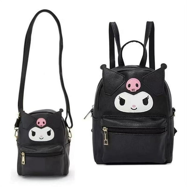 Bonita mochila de My Melody Kuromi, bolso bandolera pequeño, bolso cruzado, bonita mochila de dibujos animados, bolso de hombro de PU.