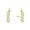 Leaf - Gold, variant on 925 Sterling Silver CZ Ear Climbers Stud Earring, Hypoallergenic Crawler Earrings for Women