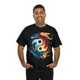 thumbnail image 5 of Unisex Heavy Cotton T-Shirt Colorful Yin Yang Symbol by Joel Lovett 001, 5 of 6