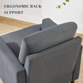thumbnail image 5 of WETURE Modern Textile Solid Print Upholstered Accent Chair, Dark Gray, 5 of 8