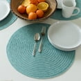 thumbnail image 4 of Mainstays Lava Polyester Round Table Placemat Teal 15" Round, 4 of 7