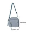 thumbnail image 2 of Bolso cuadrado pequeño y sencillo para mujer bandolera de pana bolso de trabajo de viaje versátil, 2 of 9