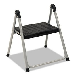 Black and Decker Steel Step Stool, Two-Step, 200 lb Cap, Gray, Sold as 1 Each Black and Decker Steel Step Stool, Two-Step, 200 lb Cap, Gray, Sold as 1 Each