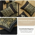 thumbnail image 6 of Nanshing 7 Piece Comforter Set, California King, Black Gold, 6 of 7