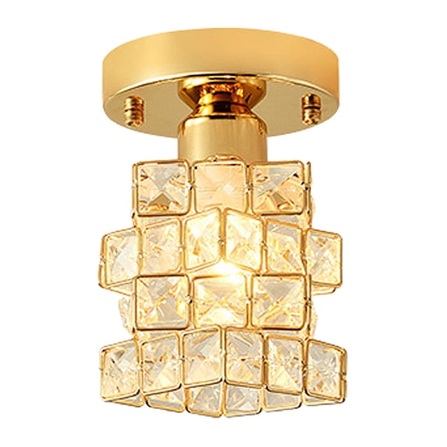Yuarrent Modern Crystal Ceiling Light Flush for Hallway Aisle Entryway Iluminación y accesorios Estilo A
