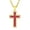 01-garnet-Jan, variant on Cross Necklace for Women Christian Pendant Necklace 3A Cubic Zirconia Stainless Steel 18k Gold Plated 18 Inches Chain