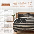 thumbnail image 6 of King 4 Piece Bedding Set Shabby Chic American Flag on Wooden Grain Soft Breathable Duvet Cover and Pillowcase, Western Farm Duvet Cover Set Bed Sheets for Bedroom Dormitory Guest Room, 6 of 9
