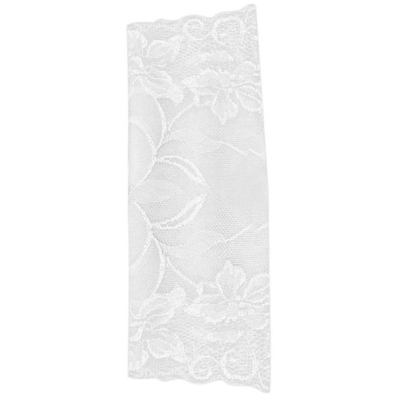 TAILTOSS 1Pcs White Lace Tube Tops for Women M Size Nylon Bandeau Bra with Strapless Support