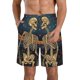thumbnail image 1 of Balery Romantic Skeletons Under Moon Traje de Baño Estilo Hawaiano para Hombre, Shorts de Secado Rápido con Bolsillos-Medium, 1 of 6