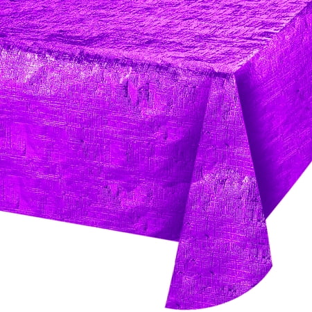 pink plastic reversible foil tablecloth celebrate way