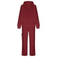thumbnail image 6 of ClodeEU Women's Two Piece of Set ,Long Sleeve Hoodie Sweatshirts,Elastic Waist Sweatpants Sets Wine,Womens Plus S, 6 of 7