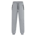 thumbnail image 7 of WAVSUF Men's Athletic Jogger Pants Loose Fit Adjustable Drawstring Side Pockets Fall Sporty Pants Gray L, 7 of 7