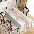 thumbnail image 3 of Mizhona Red Floral Tablecloth Rectangle,Vintage Beige Table Cloth for Kitchen Dinner Decor,54"x72", 3 of 5