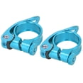 thumbnail image 4 of Juego de abrazaderas para tija de sillín de liberación rápida, 31,8 mm para bicicletas de 27,2 mm, color azul, 4 of 8