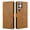 Brown, variant on For Samsung Galaxy S25 Ultra Case Wallet, Retro PU Leather Cards Holder Stand Flip Cover Magnetic Closure Shockproof Protective Case for Women Men, Black