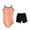 Orange, variant on CYRBOKO Girl's Dancewear Leotards, Dance Spaghetti Strap Performance Cotton Gymnastics Clothes Pink Size 10 T