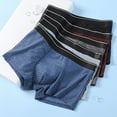 thumbnail image 4 of zeranth Men Underpants U Convex Ice Silk Stretchy Plus Size Close Fit Elastic Waist Panties for Daily Wear, 4 of 7