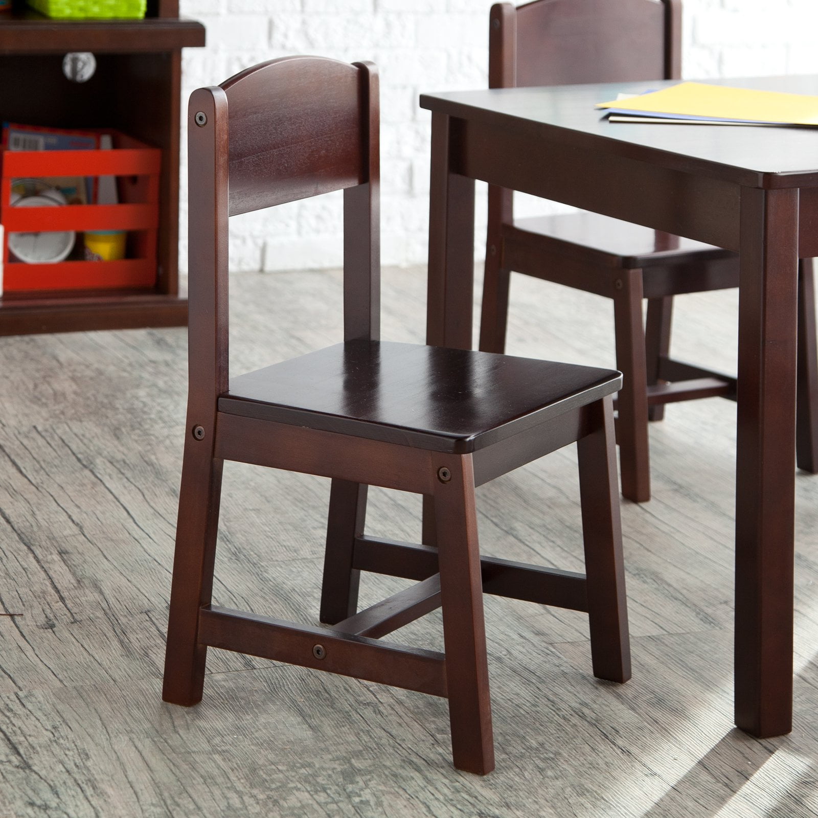 KidKraft Farmhouse Table & 4 Chair Set Espresso Walmart