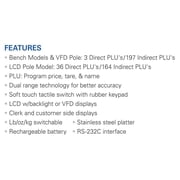 مقياس حوسبة الأسعار CAS S-2000 Jr مع شاشة LCD 60 رطلاً