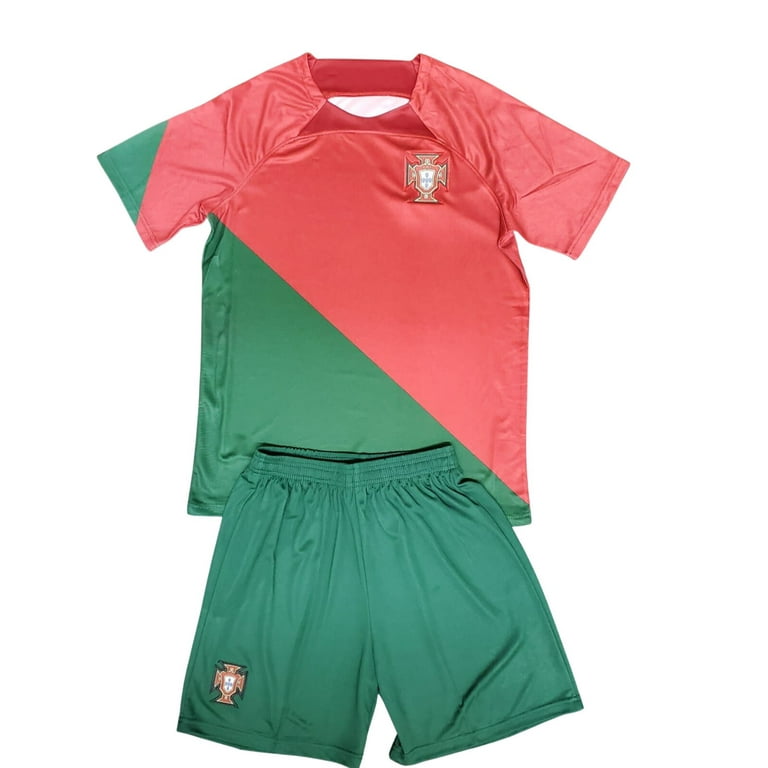 GS Soccer Portugal Home Ronaldo #7 Kid/Youth Set- Size 12 (Youth Large)