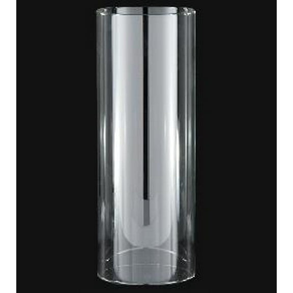 B&P Lamp® 3 Inch by 8 Inch Clear Glass Cylinder Lamp Chimney for Vintage and Antique Style Globes