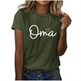 thumbnail image 2 of Mother's Day T Shirts Womens Clothes Fun Love Mama Print Soft Modal Short Sleeve Tee Summer Holiday Tops Gifts for Mom (L, Army Green 01), 2 of 4