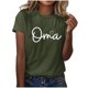 thumbnail image 1 of Fiudx Liquidación de Ofertas Flash Camiseta de Manga Corta con Cuello Redondo y Estampado Retro para Mujer, 1 of 4