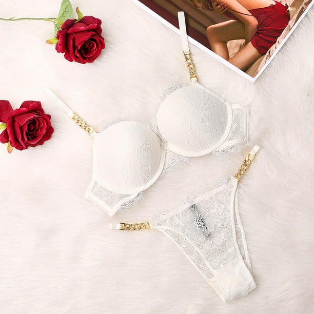 Victoria Secret Rhinestone vs Lenceria Ropa De Mujer Sujetador Brillante Transpirable Conjunto Femenino Letra Ajustable Sin Costuras Push Up Interior Walmart en linea