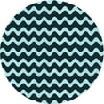 thumbnail image 1 of Ahgly Company Machine Washable Indoor Round Transitional Tiffany Blue Area Rugs, 5' Round, 1 of 7