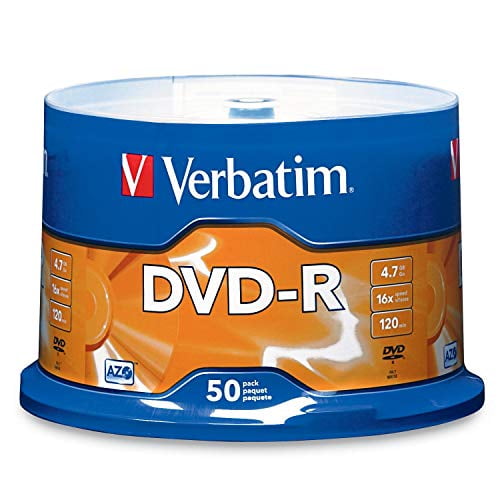 Verbatim DVD-R 4.7GB 16x AZO Recordable Media Disc - 50 Disc Spindle