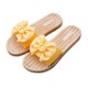 thumbnail image 2 of Pantuflas de mujer para uso exterior, modernas, antideslizantes, súper suaves, para el baño, con lazos para mujer, 2 of 6