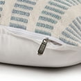 thumbnail image 6 of Ox Bay Eva 20" x 20" Blue/Ivory Striped Polyester Adult Decorative Throw Pillow, 6 of 9