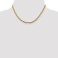 thumbnail image 4 of 14K Yellow Gold Rope Chain Necklace 16 inch 3.3 mm Diamond-cut Semi Solid with Lobster Clasp, 4 of 4