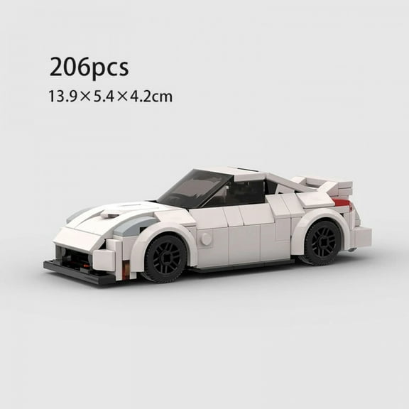 Racing Car City Speed Champions Sports Model Building Blocks MOC Classic Super Racers Vehicle Technique Bricks Kids Toys Nissan