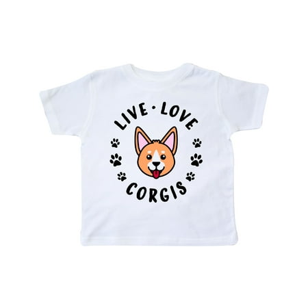 

Inktastic Live Love Corgis Gift Toddler Boy or Toddler Girl T-Shirt