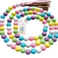 thumbnail image 1 of Spring Wood Bead Garland with Tassels and Bunny Tag  Holiday Country Rustic Prayer Boho Beads Rae Dunn Shelf Decor, 1 of 9