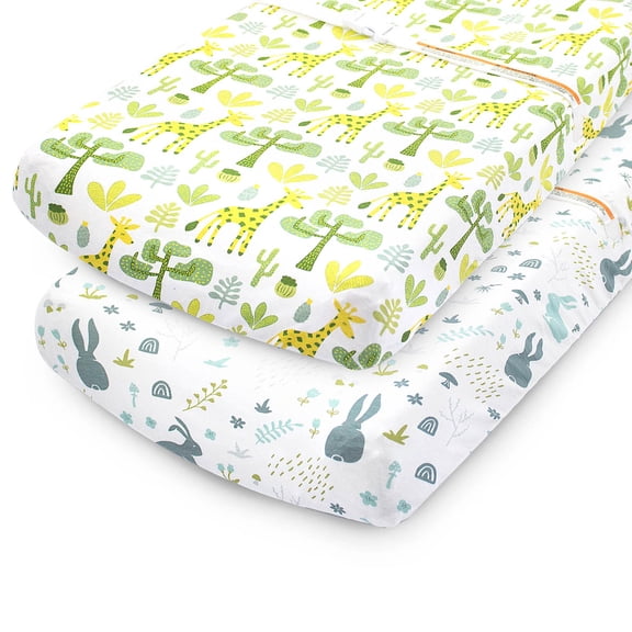 Bublo Baby 100% Jersey Cotton Universal Changing Pad Cover, Soft, 2 Count