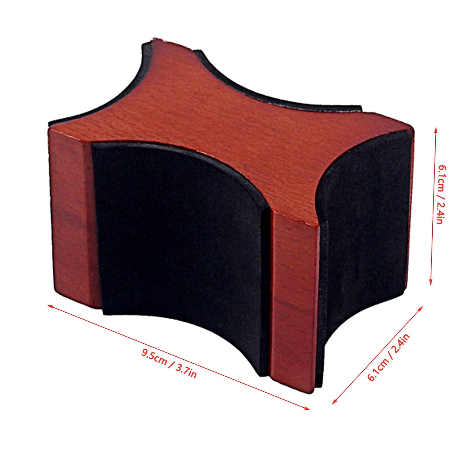 Guitar Neck Rest, Mahogany Wooden Holder with Adjustable Height for Bass Ukulele Mandolin Banjo, Cork Padding for Scratch Protection
