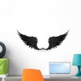 thumbnail image 1 of Wings Black Wall Decal by Wallmonkeys Peel and Stick Graphic (24 in W x 12 in H) WM329959, 1 of 4