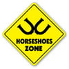 HORSESHOES ZONE Sign new horse shoe game gift sport play playing supplies