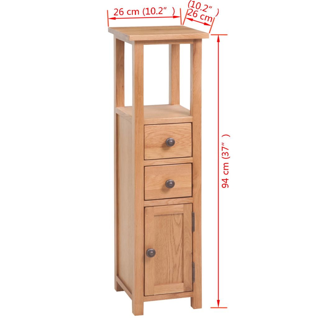 Rustic End Table, Nightstand with 2 Drawer and 1Door, Wood Side Table for Bedroom