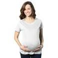 thumbnail image 1 of Chandails de Maternité Confortables pour Femmes, Chandails de Grossesse Vierges, T-Shirts Ajustés Unis (Blanc) - 3TG, 1 of 3