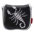 thumbnail image 2 of Waterproof Embroidered Putter Head Cover, PU Portable Club Storage Bag with Soft Plush Lining for Golf Enthusiasts, 2 of 7