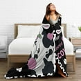 thumbnail image 6 of Cow Blanket Cute Super Soft Cozy Warm Milk Cow Print Plush Throw Blanket Fleece Just A Girl Who Loves Cow Bedding Blanket Gifts for Kids Girls Boys Women 60"X80", 6 of 6
