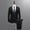Black, variant on MSJUHEG Fall Outfits Two Piece Set Button-Down Round Neckline Long Sleeve Men'S Slim Button Suit Color Dress Show Jacket Coat & Pant Mens Sweatpants Black L