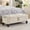Beige, variant on S-HOME Ottoman with Storage, Storage Ottoman Bench with Safety Hinge 350 lbs Weight, Upholstered Entryway Bench with Seating