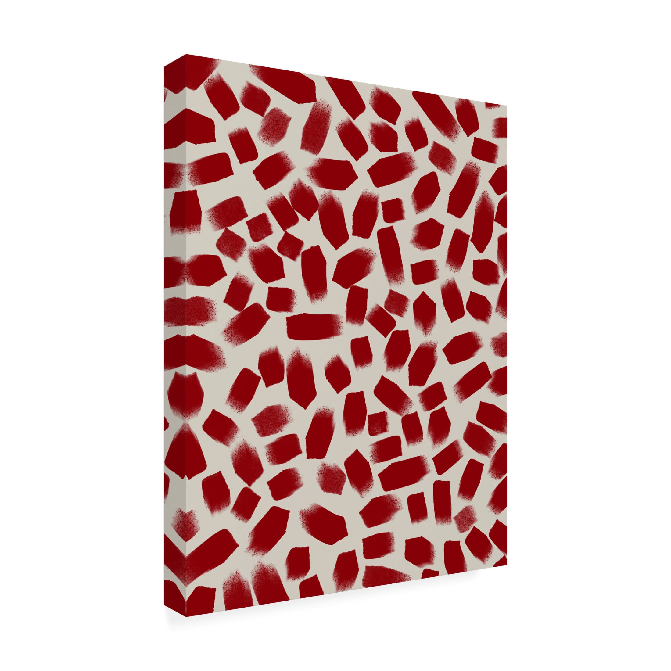 Canvas Wall Art - Treechild 'Red Brush Strokes' Wall Art for Living Room, Bedroom, or Office D?cor by Trademark Fine Art - 18 x 24 Inches